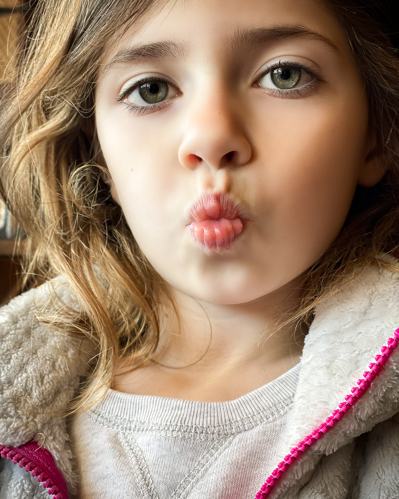 Piper pursing her lips