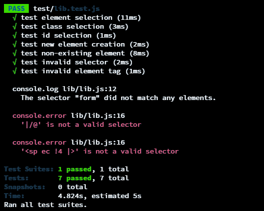 test runs